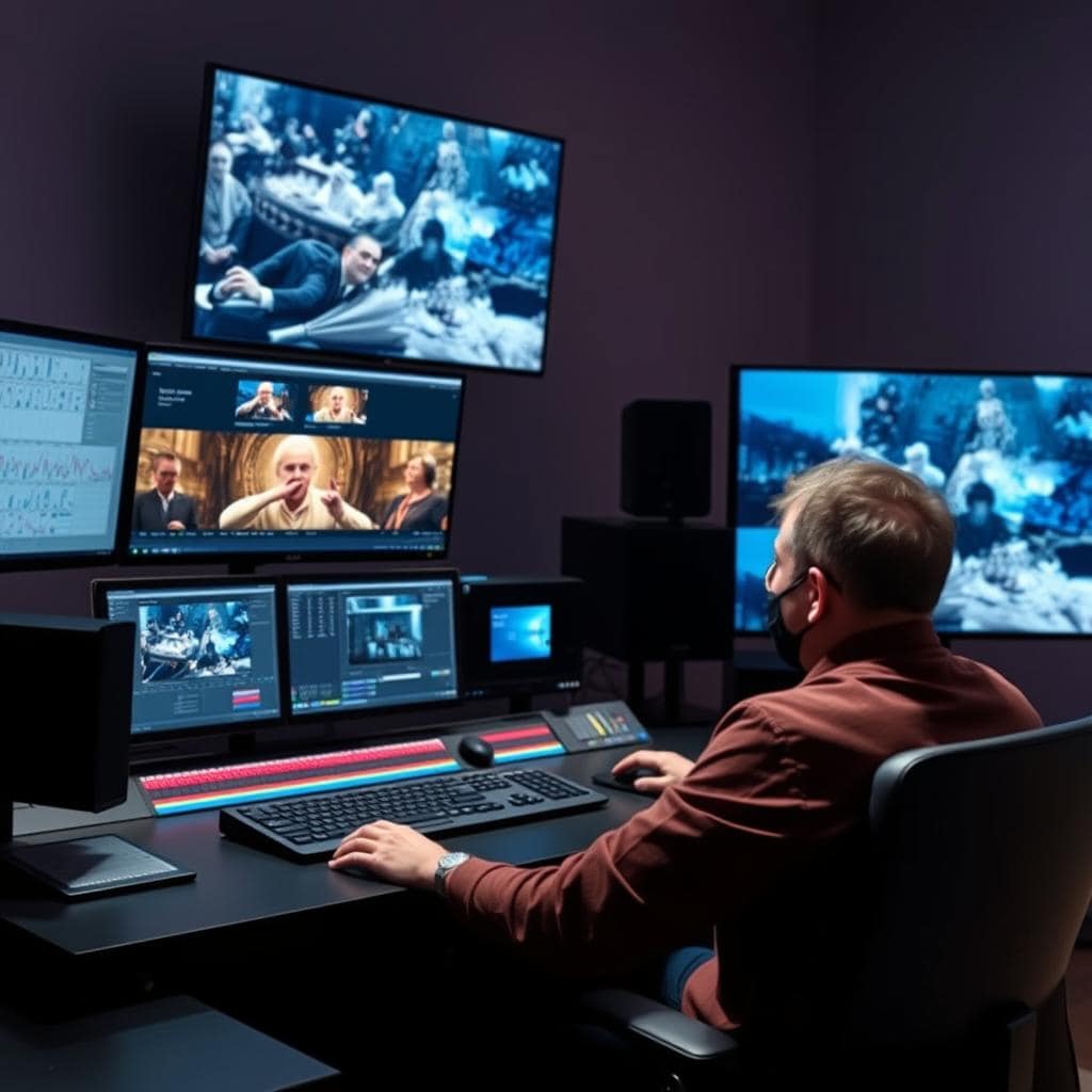 Fase de postproducción en productora audiovisual Bogotá