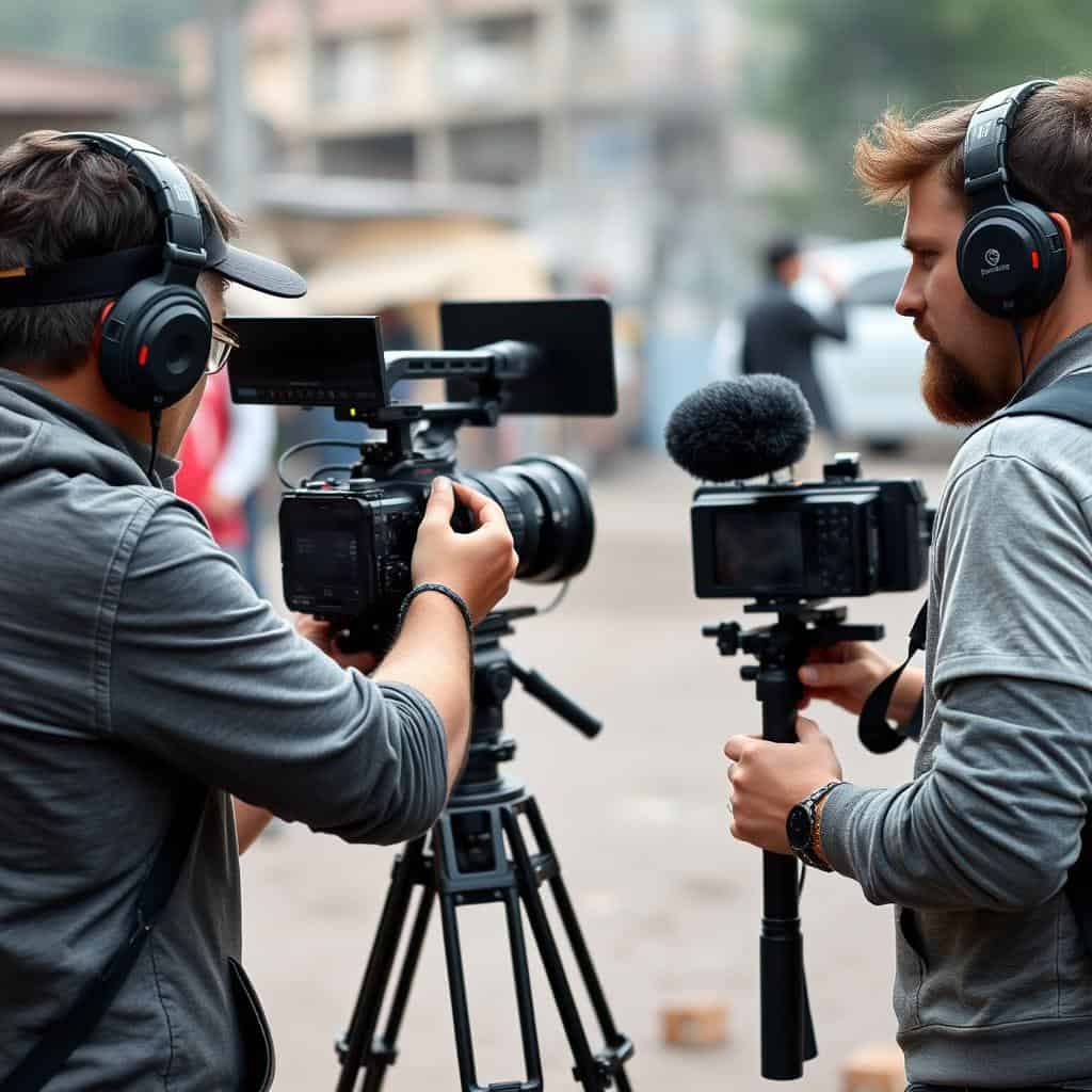 Fase de producción en set de filmación en Bogotá